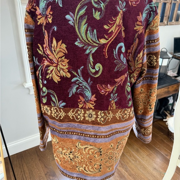 Vintage Sag Harbor Multicolor Tapestry Floral Blazer - Picture 6 of 9